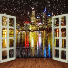 Beautiful Urban Landscape Photography Scenery Backdrop Balcony Landscape Theme Banner EHY-381