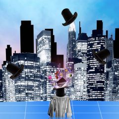 Magic Desk And Hats Photography Scenery Backdrop Luxury Theme Banner EHY-395