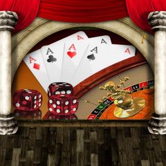 Simple Stage Photography Scenery Backdrop Luxury Theme Banner EHY-405