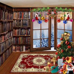 Nice Xmas Decoration Photography Scenery Backdrop Christmas Theme Banner EHY-455