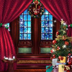 Merry Christmas Photography Scenery Backdrop Christmas Theme Banner EHY-457