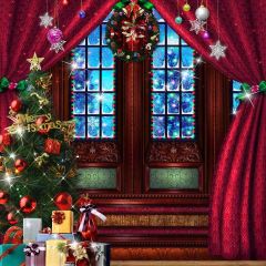 Xmas Atmosphere Photography Scenery Backdrop Christmas Theme Banner EHY-464