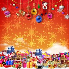 Countless Xmas Gifts Photography Scenery Backdrop Christmas Theme Banner EHY-467