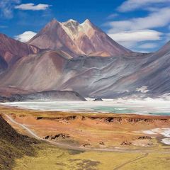 Ups And Downs Mountains Photography Scenery Backdrop Desert Landscape Theme Banner EHY-474