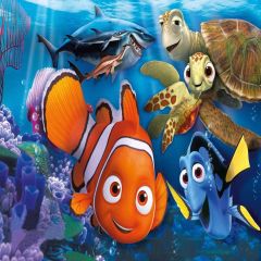 Underwater World Goldfish Tortoise Photography Scenery Backdrop Cartoon Theme Banner EUV-001