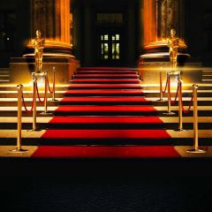 Stairs Carpet Glory Pillar Photography Scenery Backdrop Stairs Theme Banner EUV-130