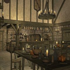 Ceiling Lamp Wine Flagon Candle Photography Scenery Backdrop Indoor Theme Banner EUV-169