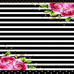 Stripe Flower Spot Photography Scenery Backdrop Birthday Party Theme Banner EUV-383