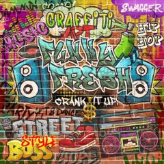 Graffiti Boss Shoes Video Photography Scenery Backdrop Graffiti Theme Banner EUV-718
