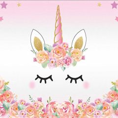 Flower Pink Animal Photography Scenery Backdrop Birthday Party Theme Banner EUV-719