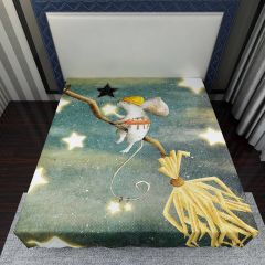 Mouse Night Sky Stars Flat Sheet FST-0003