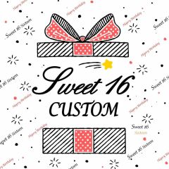 Sweet 16 Banner Photography Scenery Backdrop Step and Repeat Banner Theme Banner IYC-002