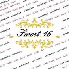 Sweet Happy Birthday Banner Photography Scenery Backdrop Step and Repeat Banner Theme Banner IYC-005