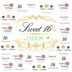 Sweets Happy Birthday Banner Photography Scenery Backdrop Step and Repeat Banner Theme Banner IYC-008