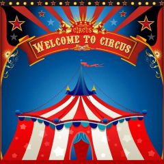 Welcome To Circus Photography Scenery Backdrop Circus Show Theme Banner IYC-012