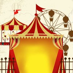 House Ferris Wheel Whirligig Photography Scenery Backdrop Circus Show Theme Banner IYC-013
