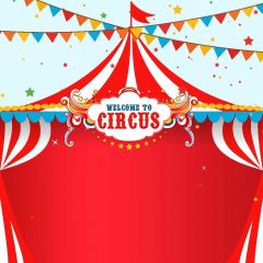 Circus Star Colour Bar Photography Scenery Backdrop Circus Show Theme Banner IYC-016