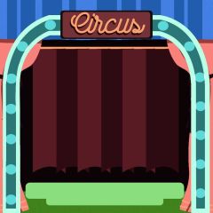 Stage Curtain Curtain Arch Photography Scenery Backdrop Circus Show Theme Banner IYC-017