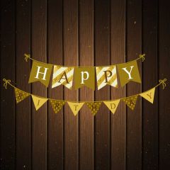 Happy Birthday Wood Custom Step And Repeat Banner Photography Scenery Backdrop Birthday Party Theme Banner IYC-020