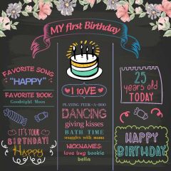 Birthday Song Flower Candy Photography Scenery Backdrop Birthday Party Theme Banner IYC-024