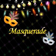 Mask Maswuerade Light Photography Scenery Backdrop Masquerade Theme Banner IYC-035