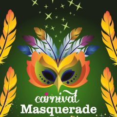 Mask Fur Carnival Masquerade Star Photography Scenery Backdrop Masquerade Theme Banner IYC-042