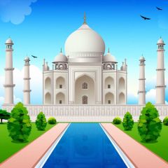 Castle Tree Road Photography Scenery Backdrop Architectural Theme Banner IYC-046