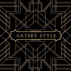 Black Gatsby Style Figure Photography Scenery Backdrop Geometric Theme Banner IYC-051