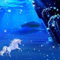 Sea Horse Star Photography Scenery Backdrop Fantasy Theme Banner IYC-076
