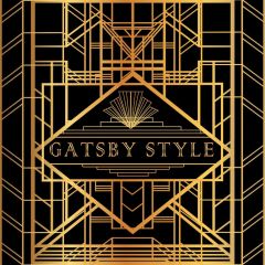 Figure Gold Gatsby Style Photography Scenery Backdrop Geometric Theme Banner IYC-083
