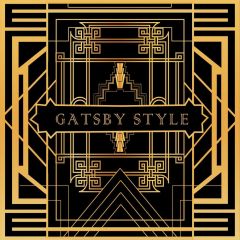 Figure Gold Gatsby Style Black Photography Scenery Backdrop Geometric Theme Banner IYC-084