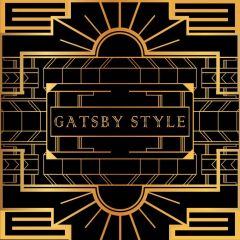 Figure Gold Gatsby Style Photography Scenery Backdrop Geometric Theme Banner IYC-085