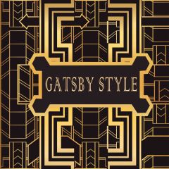 Figure Gold Gatsby Style Photography Scenery Backdrop Geometric Theme Banner IYC-086