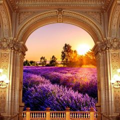 Arch Flower Sunset Tree Photography Scenery Backdrop Arches or Pillars Theme Banner IYC-096
