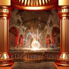 Arch Pillar Light Brick Photography Scenery Backdrop Arches or Pillars Theme Banner IYC-117