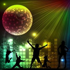 Stage Light People Ball Photography Scenery Backdrop Music Dance Theme Banner IYC-128