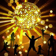 Stage Light People Ball Joy Photography Scenery Backdrop Music Dance Theme Banner IYC-129