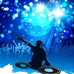 Stage Light People Ball Cheers Photography Scenery Backdrop Music Dance Theme Banner IYC-130
