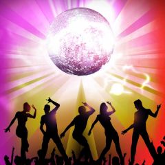 Stage Light People Ball Dance Photography Scenery Backdrop Music Dance Theme Banner IYC-131