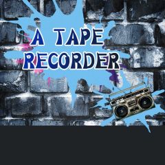 A Tape Recorder Video Brick Wall Photography Scenery Backdrop Graffiti Theme Banner IYC-135