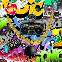 Graffiti Love Music Video Cap Photography Scenery Backdrop Graffiti Theme Banner IYC-147