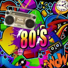 Graffiti 80'S Wow Clock Video Photography Scenery Backdrop Graffiti Theme Banner IYC-151