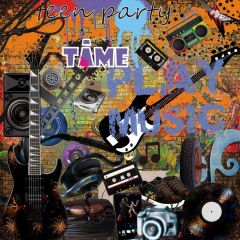 Graffiti Play Music Video Time Photography Scenery Backdrop Graffiti Theme Banner IYC-152