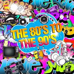 Graffiti The 80'S To The 90'S Tv Note Photography Scenery Backdrop Graffiti Theme Banner IYC-153