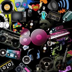 Graffiti Video Cd Photography Scenery Backdrop Graffiti Theme Banner IYC-157