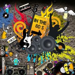 In The 80S Video Cd Colour Photography Scenery Backdrop Graffiti Theme Banner IYC-164
