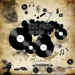 Graffiti Cd Note Video Photography Scenery Backdrop Graffiti Theme Banner IYC-182