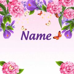 Flower Grass Custom Name Photography Scenery Backdrop Birthday Party Theme Banner IYC-235