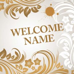 Flower Figure Welcome Gold Photography Scenery Backdrop Birthday Party Theme Banner IYC-243