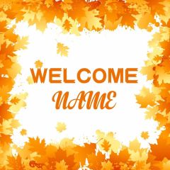 Maple Leaves Welcome Yellow Photography Scenery Backdrop Birthday Party Theme Banner IYC-245